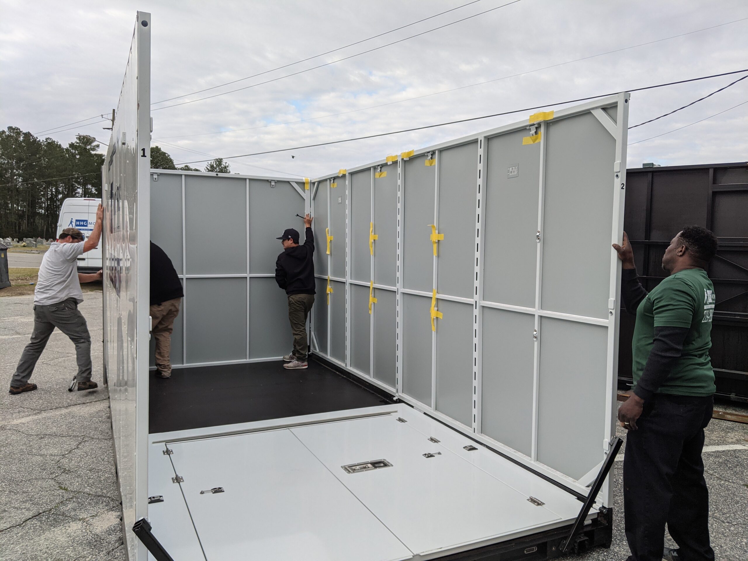 Driveway Containers unit with doors opened