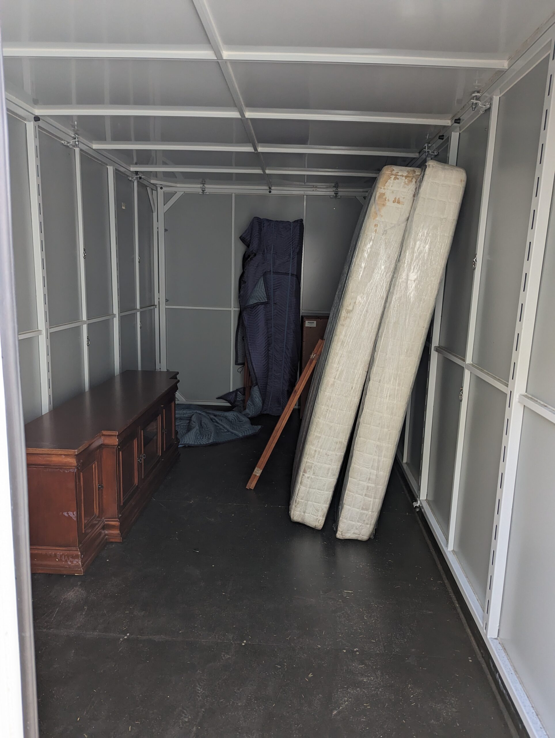 Interior of a Driveway Containers storage container